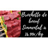 1 kg de brochettes de boeuf simmental à 16.99€/kg